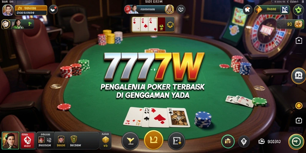 Gameplay poker menarik di 7777W dengan antarmuka pengguna yang ramah.