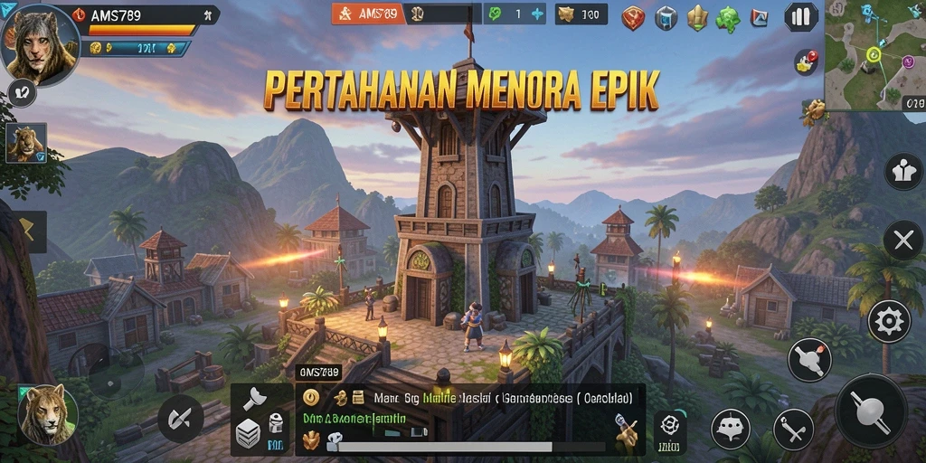 Gameplay menarik Tower Defense dengan strategi menara.