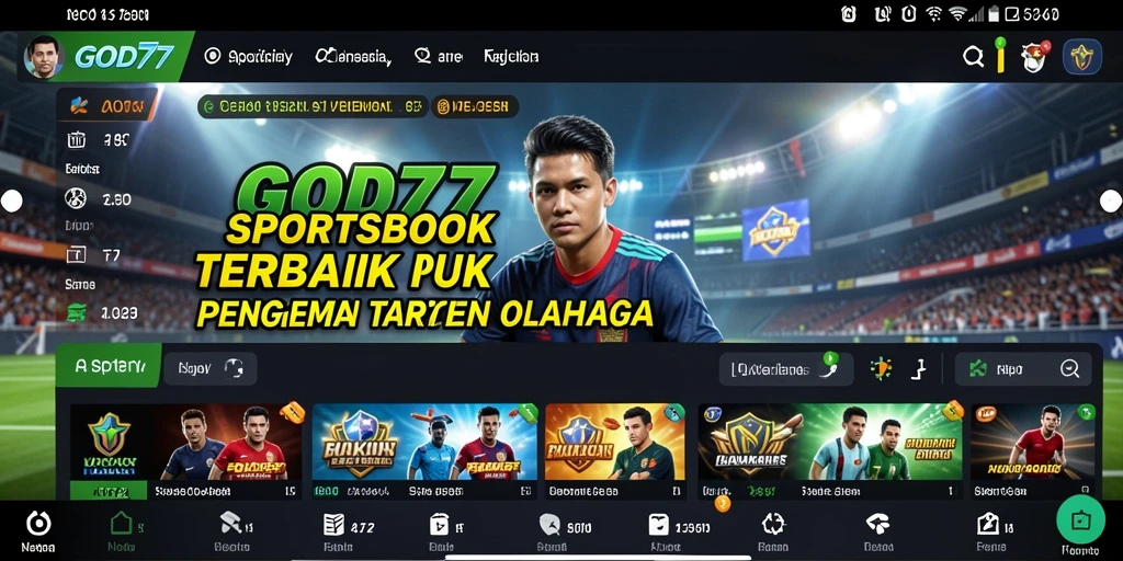 Tampilan gameplay Sportsbook di GOD77 yang menarik dan interaktif.