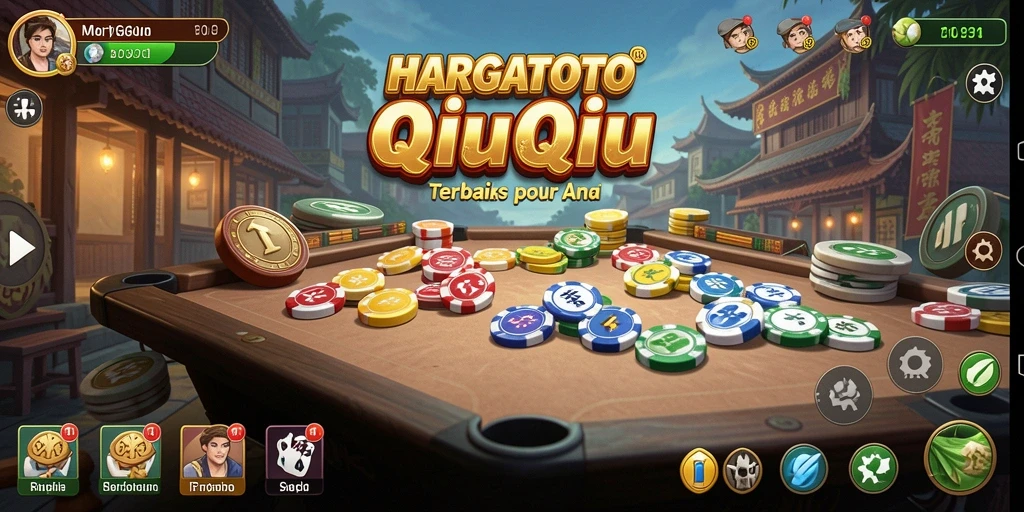 Tampilan gameplay seru dari HARGATOTO yang penuh strategi QiuQiu.