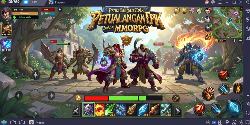 Screenshot gameplay IDN789 yang menampilkan petualangan MMORPG yang epik.