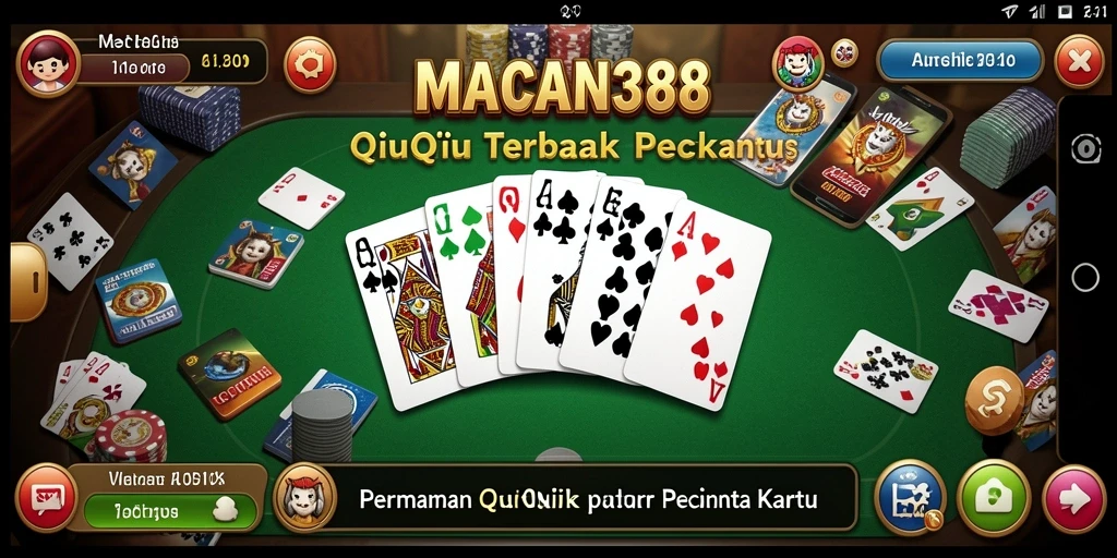 Tangkapan layar permainan QiuQiu yang asyik dan menarik.