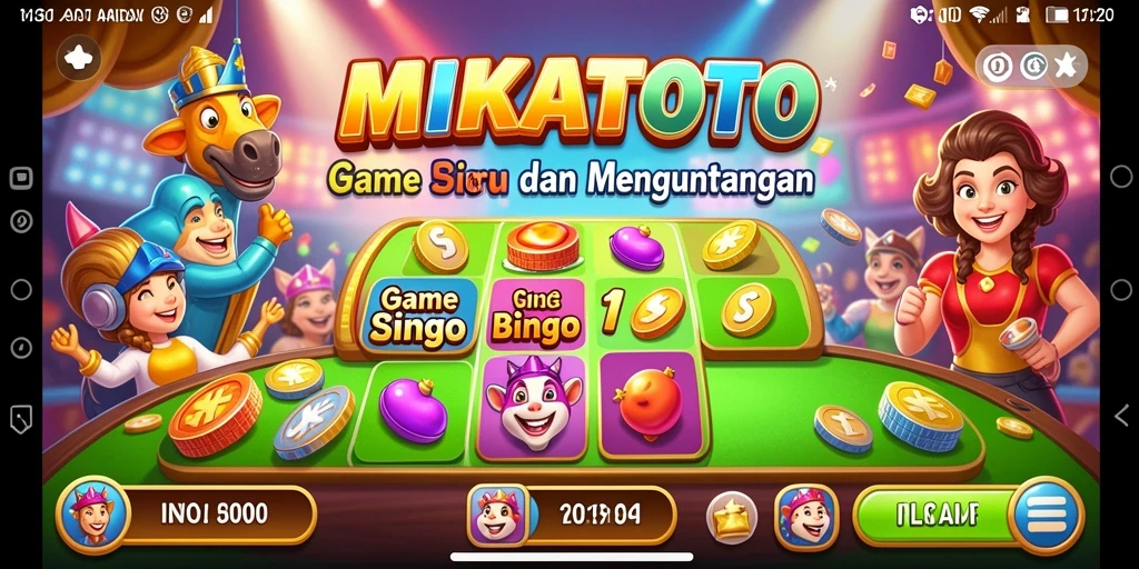 Tampilan gameplay Bingo seru di MIKATOTO, penuh warna dan interaksi.
