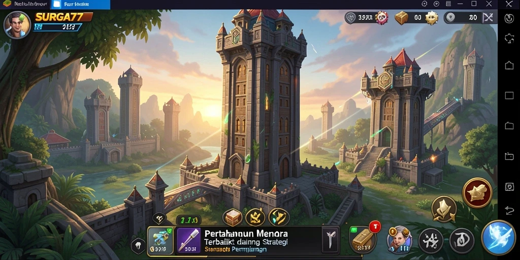 Gameplay strategis Tower Defense yang mengasyikkan dalam SURGA77.