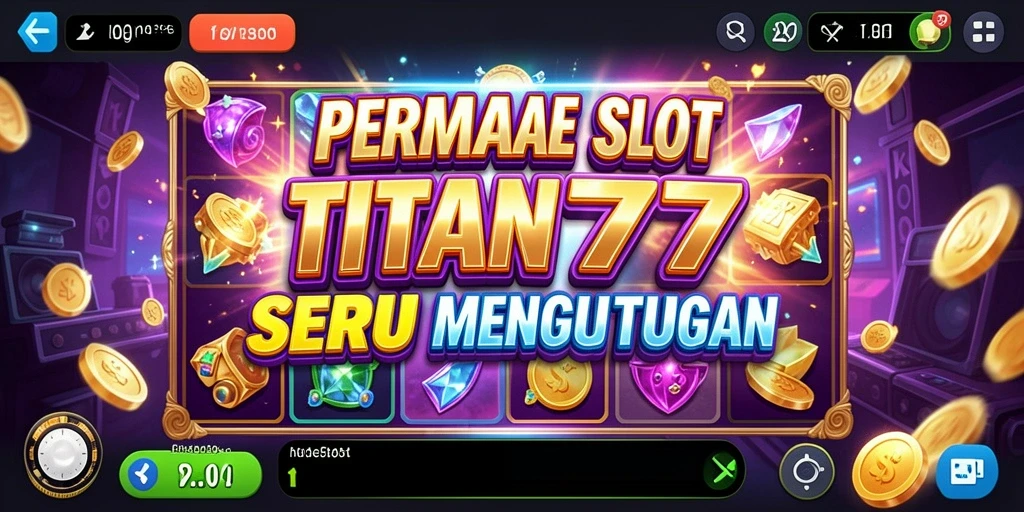 Screenshot gameplay TITAN777 menampilkan putaran slot yang mendebarkan.